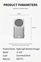 Chargeur sans fil 3 en 1 15W, lumière de nuit électrique tactile, station de charge rapide pliable magnétique pour iPhone, Watch, AirPods