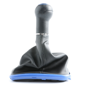 Levier de changement de vitesse à 3/5/6 vitesses en cuir, bleu, manette de vitesse et prise pour voiture VW Golf 4 MK4 GTI R32, Bora Jetta, joystick - Product Image 2