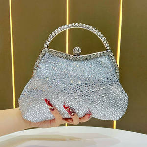 2025 New Fashion Luxury Diamond Evening <b>Clutch</b> Bag Stylish Women's Bags High End Rhinestone Handbag <b>Wedding</b> Party Shoulder Bag - Product Image 3