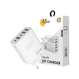 อะแดปเตอร์ชาร์จเร็ว 65 วัตต์ แบบเสียบผนัง ช่องเสียบ USB Type C หลายพอร์ต สำหรับชาร์จโทรศัพท์มือถือ เหมาะสำหรับการเดินทาง - Product Image 3