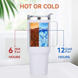 40 Oz Stainless Steel Tumbler Handle Vacuum Insulated 6-12 Hours <b>Thermal</b> Performance Reusable Travel Coffee <b>Mug</b> - Product Image 2