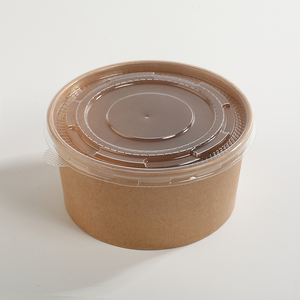 Bol en papier kraft jetable résistant à la chaleur pour porridge chaud, forme ronde, pour <span class=keywords><strong>livraison</strong></span> de restauration rapide - Product Image 2