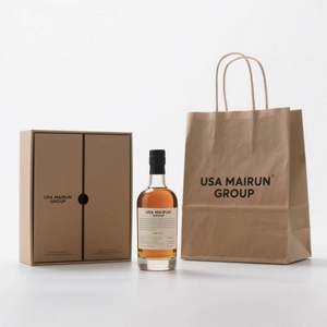 Boîtes d'emballage personnalisées de luxe en carton rigide noir mat pour ensemble de spiritueux, finition mate, fermeture magnétique pour whisky - Product Image 2