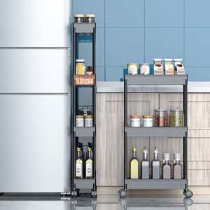 Multi-layer Movable Trolley Organizer <b>Rack</b> Living Room Kitchen Storage <b>Rack</b> - Product Image 2