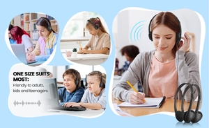 <span class=keywords><strong>Casque</strong></span> d'écoute filaire <span class=keywords><strong>Casque</strong></span> d'écoute supra-auriculaire pour bus train <span class=keywords><strong>avion</strong></span> pour cadeau musée concert école - Product Image 6