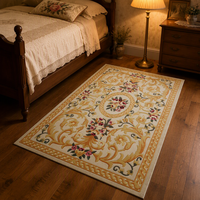 Tapis d'hôtel à motif floral traditionnel de luxe Tapis de sol en acrylique tufté à la main pour le salon