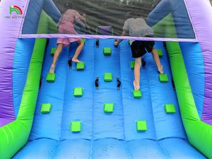 Combo de tobogán de agua inflable de doble carril con obstáculo de piscina grande para escalar toboganes de piscina inflables - Product Image 5