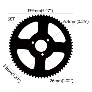 25H-68t phía sau chuỗi xích & Chuỗi cho 47 49cc <span class=keywords><strong>2</strong></span> đột quỵ ATV Mini Dirt Pocket xe đạp - Product Image 5