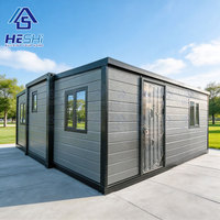 Maison préfabriquée en conteneur extensible de 20 pieds ou 40 pieds, prête à l'emploi, 1, 2, 3, 4 ou 5 chambres, pliable, à vendre, mini-maison