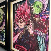 Nouvelle conception 2025, artisanat en papier 3D d'anime, Dragon Balls, peinture sur papier, art encadré, ornements de bureau, décoration murale, décoration créative pour la maison