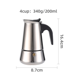 <span class=keywords><strong>Cafetera</strong></span> Moka Clásica Italiana de <span class=keywords><strong>Acero</strong></span> <span class=keywords><strong>Inoxidable</strong></span>, <span class=keywords><strong>Cafetera</strong></span> Eléctrica Portátil con Capacidad de 450 ml, Opciones de <span class=keywords><strong>3</strong></span>/6/9/12 <span class=keywords><strong>Tazas</strong></span> - Product Image 4