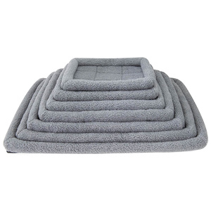 Hot selling Dog Bolster Bed Mat Washable Crate Mattress Non Slip Double Sided Plush Washable Pet Cushion Dog Bed