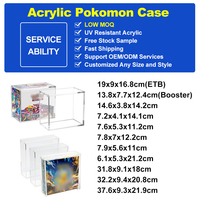 Boîtier acrylique gris pour cartes ETB, protection UV à 99 %, boîte d'entraînement Elite avec aimant puissant, étui de présentation pour collection TCG