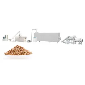 TSE series animal food online processing line fish meal for animal feed production plant extruder dryer and seasoning machinery