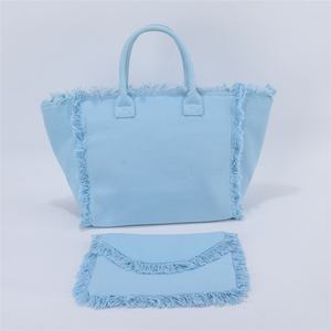 Keymay Hot Sale USA Warehouse Free Shipping High Quality Thick Canvas Tote <strong>Bag</strong> Women Summer Beach Tote <strong>Bag</strong> Tassel Fringe <strong>Bag</strong> - Product Image 5
