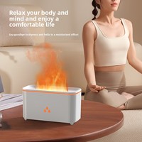 Diffuseur d'arômes à flamme simulée électrique avec brume fine, haute puissance, fonction minuterie, bruit inférieur à 36 dB pour le bureau, la chambre à coucher, la maison