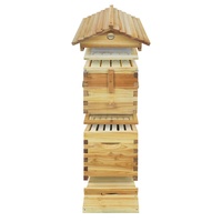 Nouvelle petite ruche intelligente automatique à 4 cadres pour abeilles, avec 2 boîtes en bois de sapin pour la récolte automatique du miel
