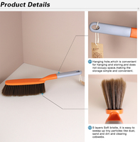 Brosse à lit JY1528 de haute qualité, brosse à main à poils doux, brosse à poussière pour canapé, brosse de nettoyage pour lit, articles ménagers