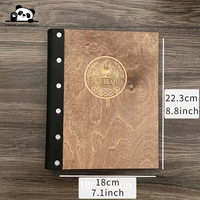 Porte-menu en bois gravé sur mesure, dossier de menu de restaurant de luxe, couverture rigide, affichage de menu élégant de haute qualité
