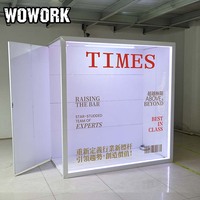 Cabine Photo Kaléidoscope Miroir WOWORK de Grande Taille Cubique pour Fêtes et Événements, à Vendre avec Panneau de Fond Réfléchissant