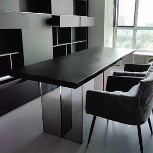 Style moderne nouvelle version Table à manger en <span class=keywords><strong>bois</strong></span> de frêne suspendue au vent silencieux Salon en acrylique Bureau à grande planche Bureau en <span class=keywords><strong>bois</strong></span> massif - Product Image 3