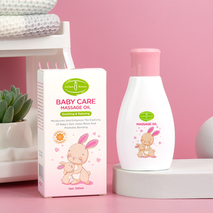 Venta caliente Bebé Aceite de masaje corporal Extracto de vitamina E Piel Hidratante Bebé Aceite calmante Bebés Productos para el cuidado de la piel Etiqueta privada - Product Image 1