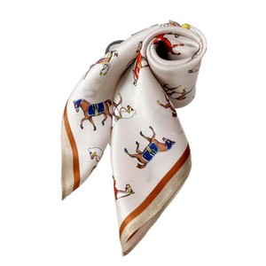 <span class=keywords><strong>Foulard</strong></span> Quadrato Piccolo in Seta con Stampa Animale Cavallo alla Moda, Sciarpa Decorativa da Collo in Vera Seta per Donna, Primavera Estate, Regalo per la Mamma - Product Image 5