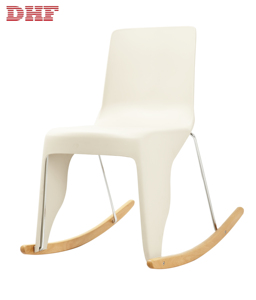 Siège EN PP Enduit Cadre En Bois Base Fantaisie Patio <span class=keywords><strong>Chaise</strong></span> Berçante Relaxante - Product Image 1