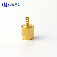 Adaptador Coaxial RF de Alta Precisión SMA Macho para Cable RG178, de Latón, para Microondas, Fácil Desmontaje