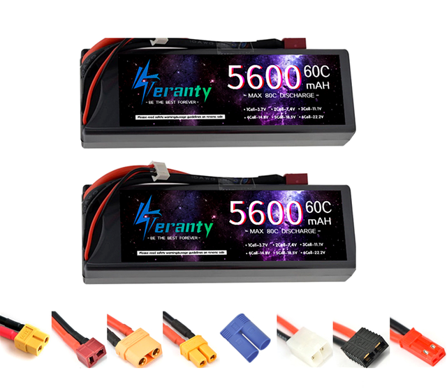 Hardcase 2S LiPo Battery 7.4v 5600mAh 60C for RC Drones Helicopter Car Boat Spare Parts With Deans T XT60 XT90 2S Batteries