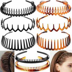 Lot de serre-têtes antidérapants en plastique de 16 cm, fins, coloris assortis écaille de tortue et unis, pour femmes, hommes, unisexe, tendance - Product Image 2