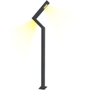 11200Lm IP67 AC de doble cara LED Z-Arm Poste de iluminación Parques Jardines Amplio exterior Farola contemporánea Poste alto - Product Image 1