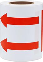 Stiker Panah 3 x 5 Inci, Sisi Ini Terbalik, Label Peringatan Pengiriman untuk Pengiriman dan Pengemasan yang Aman, Merah