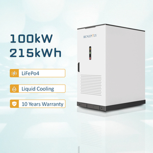 Sistema de Almacenamiento de Energía con Refrigeración Líquida LiFePO4 Renepoly de 100 kW y 215 kWh para Aplicaciones Solares, Microredes Industriales y Comerciales - Product Image 1