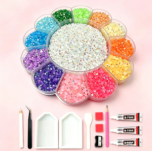 Strass in resina effetto gelatina da 3 mm, <span class=keywords><strong>gemme</strong></span> piatte miste per fai da te, per scarpe, custodie per telefoni e tazze decorate - Product Image 1