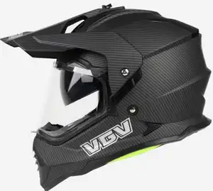 DOT ECE22.06认证全脸摩托车头盔高品质ABS碳纤维XL越野赛车安全头盔成人