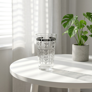 Verre à mélanger les cocktails avec recettes, shaker à cocktails en verre, verre doseur, verre à mélanger les boissons, outil de bar pour la maison et la restauration - Product Image 5