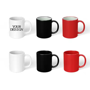 Tazas de Cerámica Blancas de 11 oz al Por Mayor con Asa de Color para Sublimación, Taza Blanca Personalizada para Amantes del Café - Product Image 6
