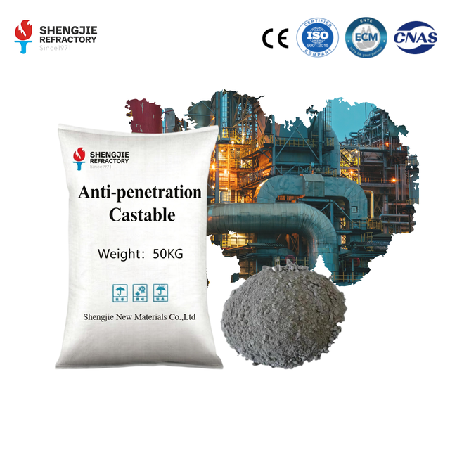 High Purity Refractory Cement Concrete Anti-Penetration Refractory Castable Manufactured Seamless Protection on Sale