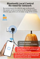 Télécommande RF SIXWGH 16A pour prise intelligente Bluetooth pour personnes âgées et enfants avec fonction mémoire Compatibilité EWeLink Pas besoin de WiFi