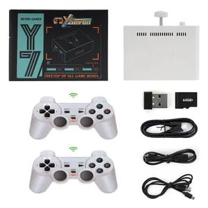 Console per Videogiochi Arcade Retrò Y7 per <span class=keywords><strong>TV</strong></span> 4K Ultra HD 3D con Game Stick da 64GB e Doppio Controller Wireless 2.4G - Product Image 1