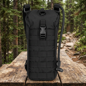 MOLLE 1000D Cordura Nylon Black Water <b>Bladder</b> Pouch Insulated <b>Hydration</b> Reservoir Sleeve Rugged Outdoor Liquid Carrier Backpack - Product Image 3