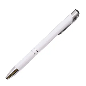 Bolígrafo de cuero de Color agua para la escuela, bolígrafos blancos con logotipo personalizado, respetuosos con el medio ambiente, 0,5 Mm