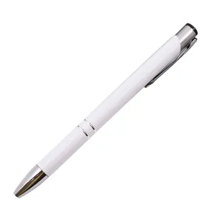 Stylo en cuir de couleur eau, 1 pièce, 0.5Mm, Logo écologique, école, Promotion, blanc, avec Logo personnalisé