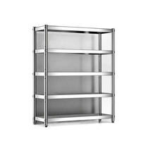 Estante de almacenamiento de acero inoxidable, estantería de cocina doméstica de varias capas, estantería de almacenamiento multifuncional, estantería de almacenamiento de pie.