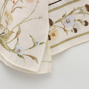 SHENZHU 2025 été nouveau <span class=keywords><strong>Chic</strong></span> femmes motif fleuri Blouses Vintage à manches longues femmes chemises décontracté <span class=keywords><strong>Chic</strong></span> hauts en mousseline de soie tissu - Product Image 5