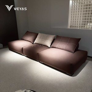 Fabricante y Proveedor de Sofás Modernos Indios Hechos a Medida, Muebles de Invitados de Cuero Nobuk de Lujo Accesible de Alta Calidad - Product Image 2