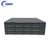 Commutateur Gigabit non PoE d'occasion WS-C2960X-48TS-L 1RU 48 ports avec 4xSFP Uplink pour réseau de données de campus d'entreprise