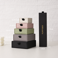 Emballage de parfum de luxe décoratif, boîtes rigides à tiroir coulissant, carton avec laminage brillant, logo personnalisé, boîte cadeau en papier