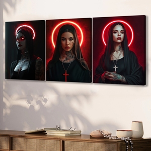Chic Nun Canvas Art Print Sexy Humorous Wall Art Pictures Decoración del hogar Artwork Wall Painting - Product Image 5